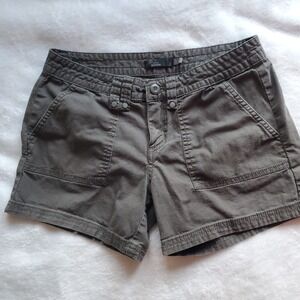 prAna Women's Size 2 Gray Casual Shorts Cotton Outdoor Hiking Adventure Summer